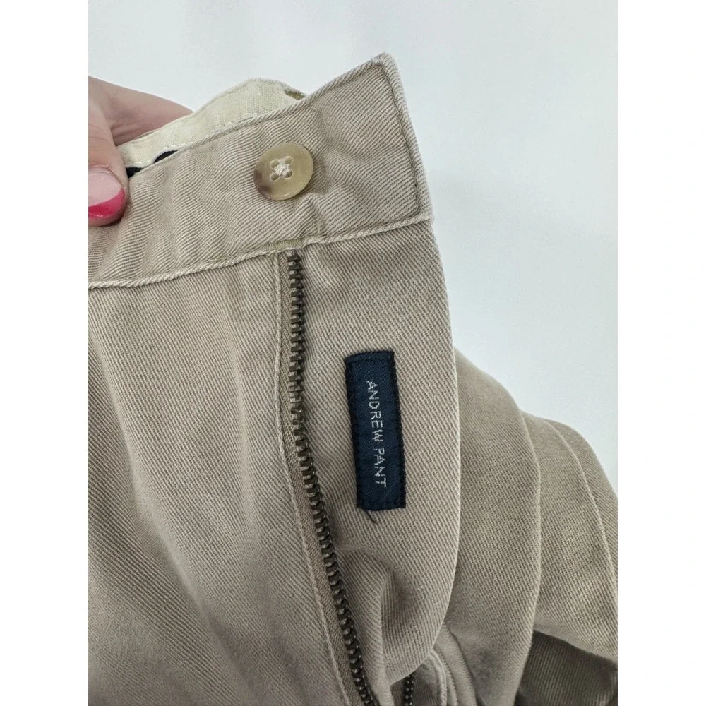 Polo Ralph Lauren Andrew Pants Mens Size 35x32 Khaki Vintage Baggy Pleated Chino